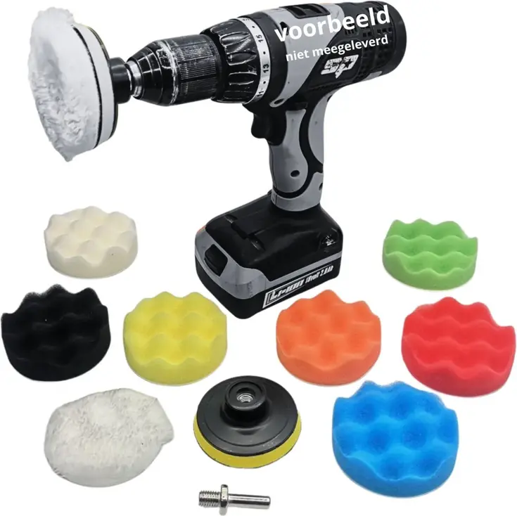 Polijst set 10 delig 80mm polijstschijven