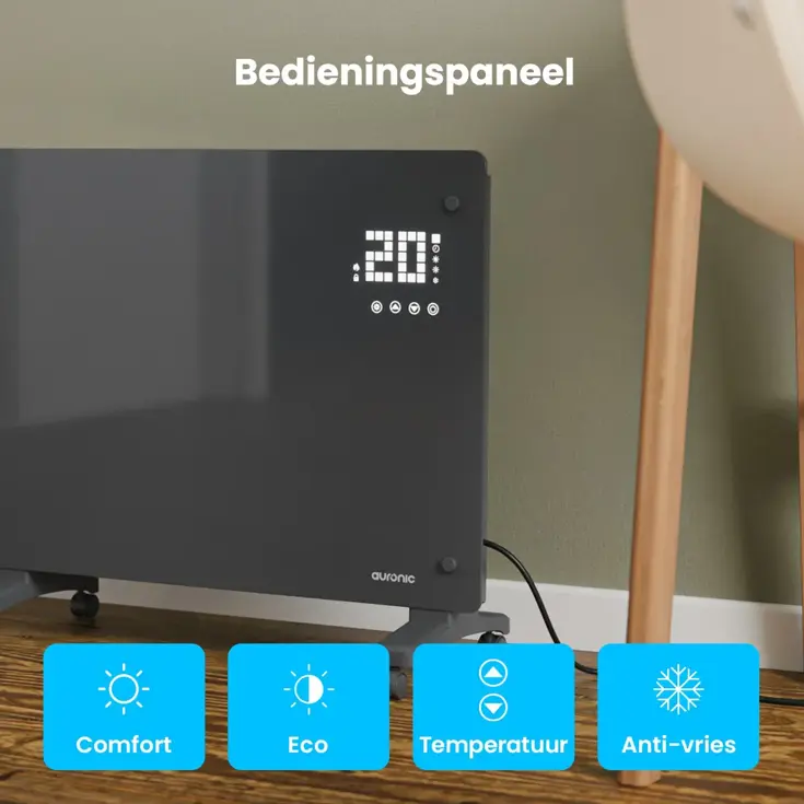 Convectorkachel – 1500W – Grijs