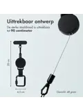 Uittrekbare kabel met karabijnhaak