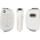 TPU Sleutelhoesje voor Hyundai wit B3