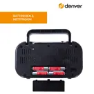 Denver TR51GR FM radio op batterijen