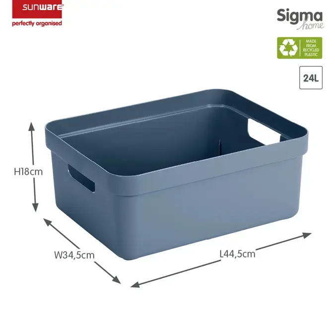 Sigma home - Opbergbox - 24L - 4-delig