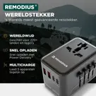 Remodius Wereldstekker Reisstekker
