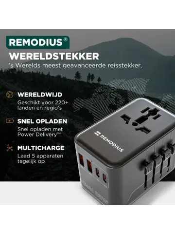 Remodius Wereldstekker Reisstekker