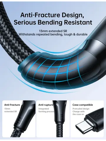 Nylon USB-C Kabel - 1.2m