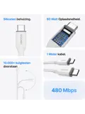 Connect C610 - USB-C Kabel - 60W 1M