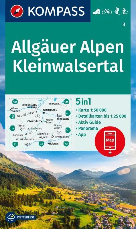 Kompass  wandelkaart 3 Allgauer Alpen main product image