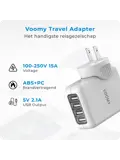 Travel Y40 - Wereldstekker - 170+ landen 4 USB-A