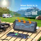 Solar Powerbank Zwart 10.000 mah
