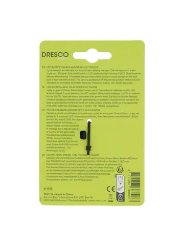 Dresco Led Batterij Rem- en Achterlicht Razor