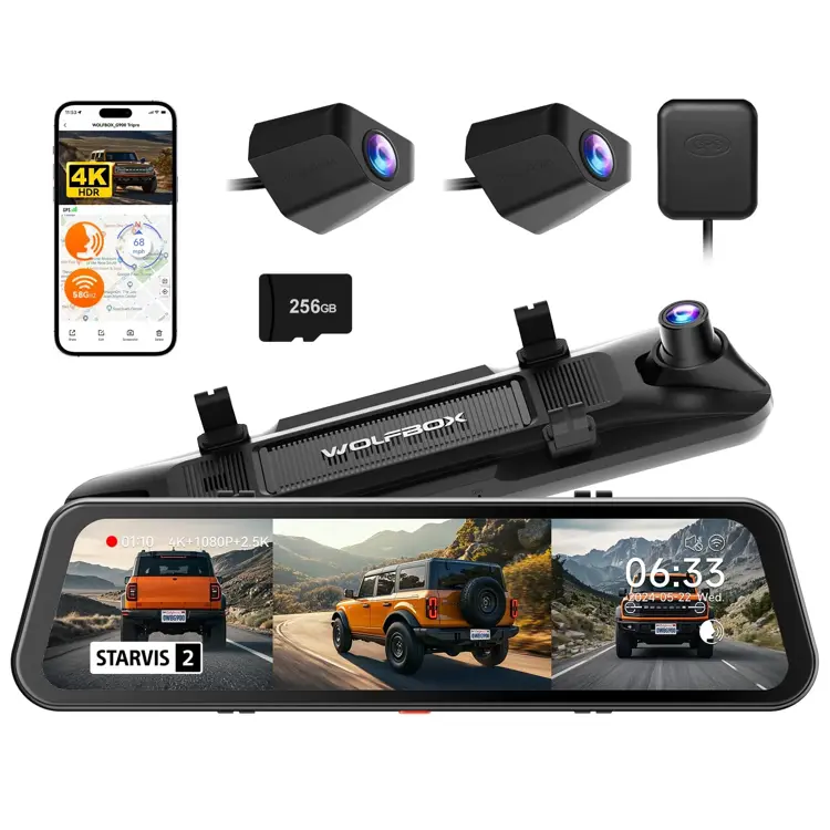 G900 Tripro bumper 3CH 4K Wifi GPS 256gb Mirror