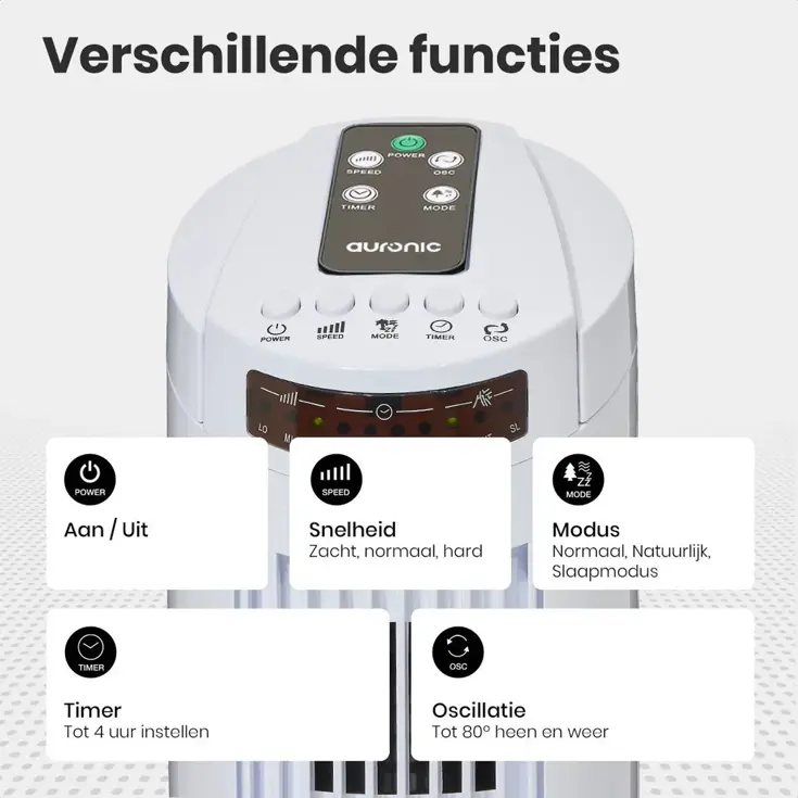 Torenventilator – 74cm – Wit