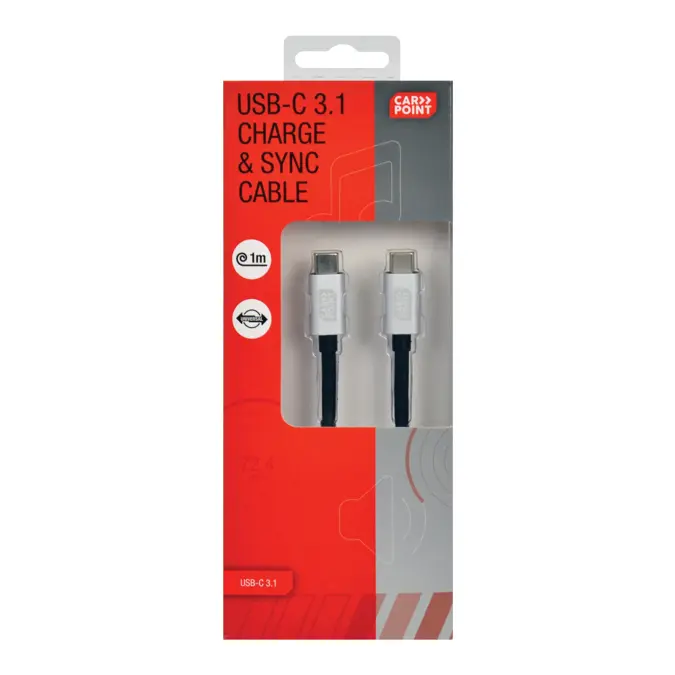 Carpoint USB 3.1>Type C Laadkabel