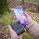 Powerbank 10.000 mAh met Kabels - Zwart