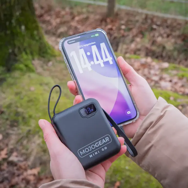 Powerbank 10.000 mAh met Kabels - Zwart