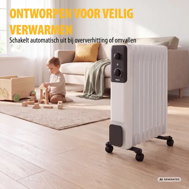 Olieradiator - Elektrische Kachel - 1500W
