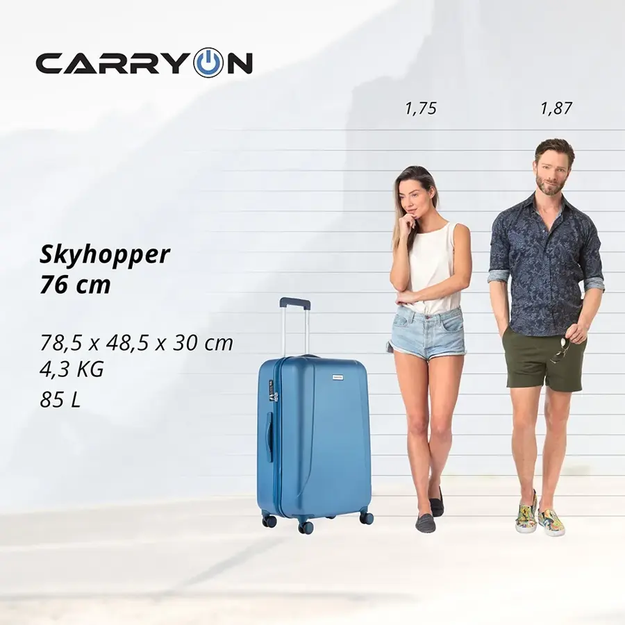 CarryOn Skyhopper 4 Wiel Trolley 78 cool blue