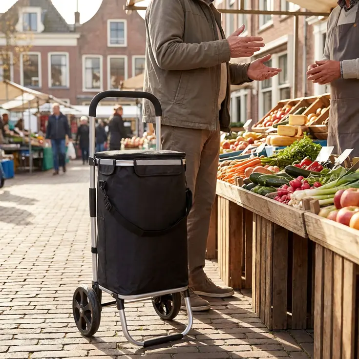 Boodschappenwagen 40L, koelvakje
