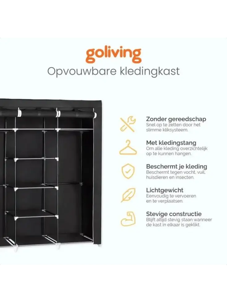 Opvouwbare Kledingkast 175x150x45cm