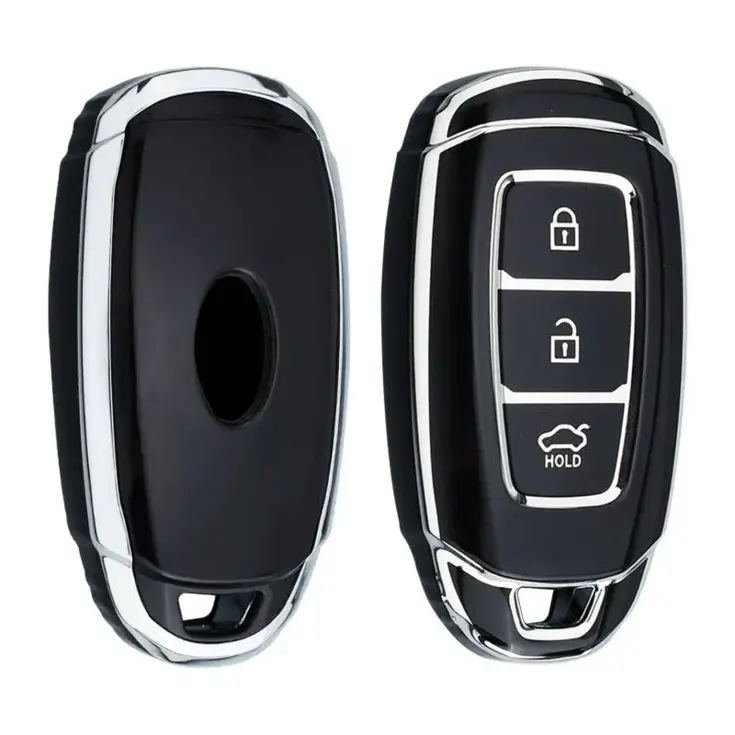 TPU Sleutelhoesje voor Hyundai zwart D3