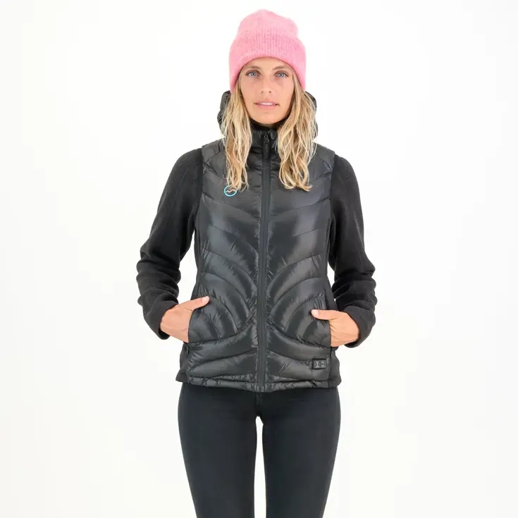 Høgge Verwarmde Dames Bodywarmer Gløde Zwart