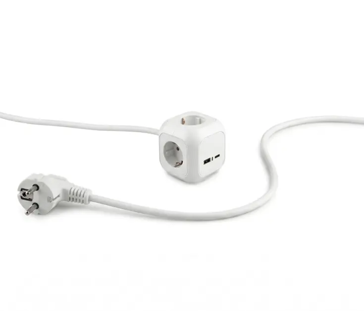 Stekkerdoos 4‑voudig met USB & USB‑C 1,4 m
