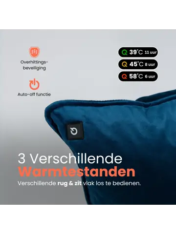 Qnuss Warmtekussen Fluweel 45x45