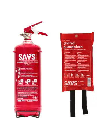 Brandblus box Poederblusser 3 kg en Blusdeken