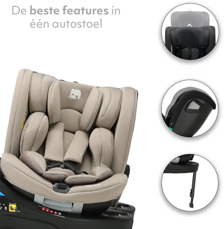 Chase Luxe i-Size Autostoel - Isofix + steunpoot