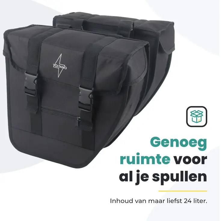 Voltano Dubbele Fietstas 24 L Urban Flow XL