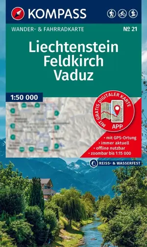 Wandelkaart WK21 Liechtenstein