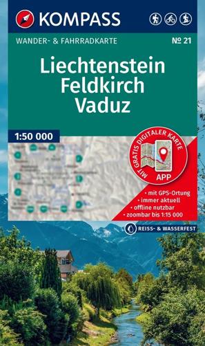 Wandelkaart WK21 Liechtenstein
