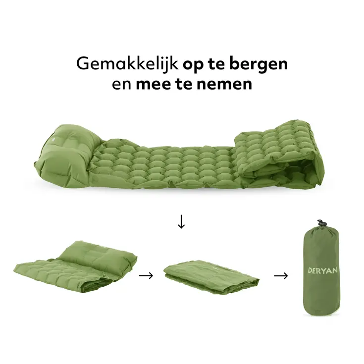 Opblaasbaar campingbed - Met draagtas - 1 persoons