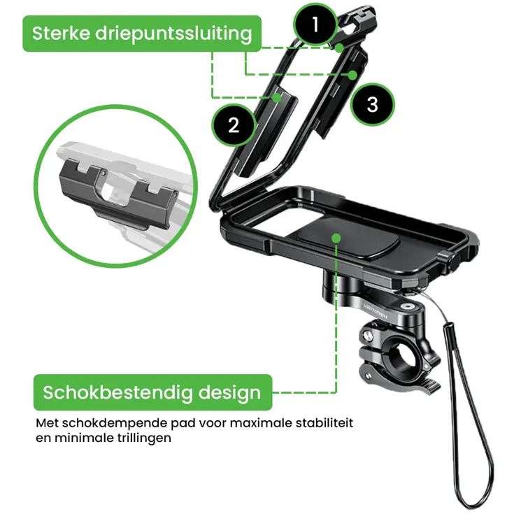 DRYGO Telefoonhouder Fiets Waterdicht – Maat XL