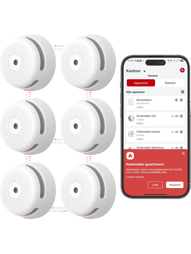 XS01-M Slimme rookmelder 6-pack