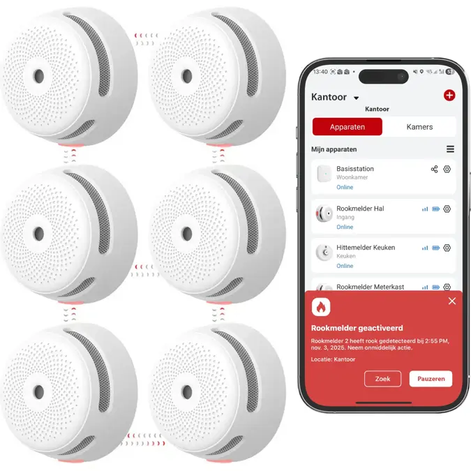 XS01-M Slimme rookmelder 6-pack