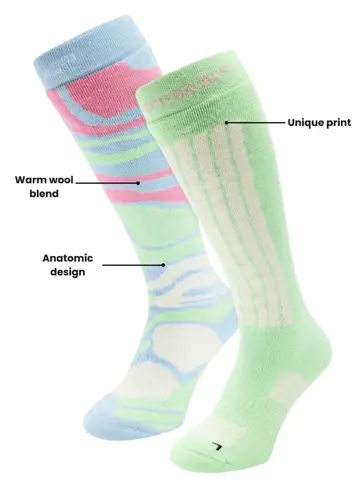 6 paar - Dames - Skisokken