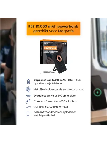 MagSafe Powerbank 10000 mAh - Draadloos