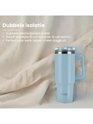 Nexxt Thermosbeker met Rietje - 1,2 Liter