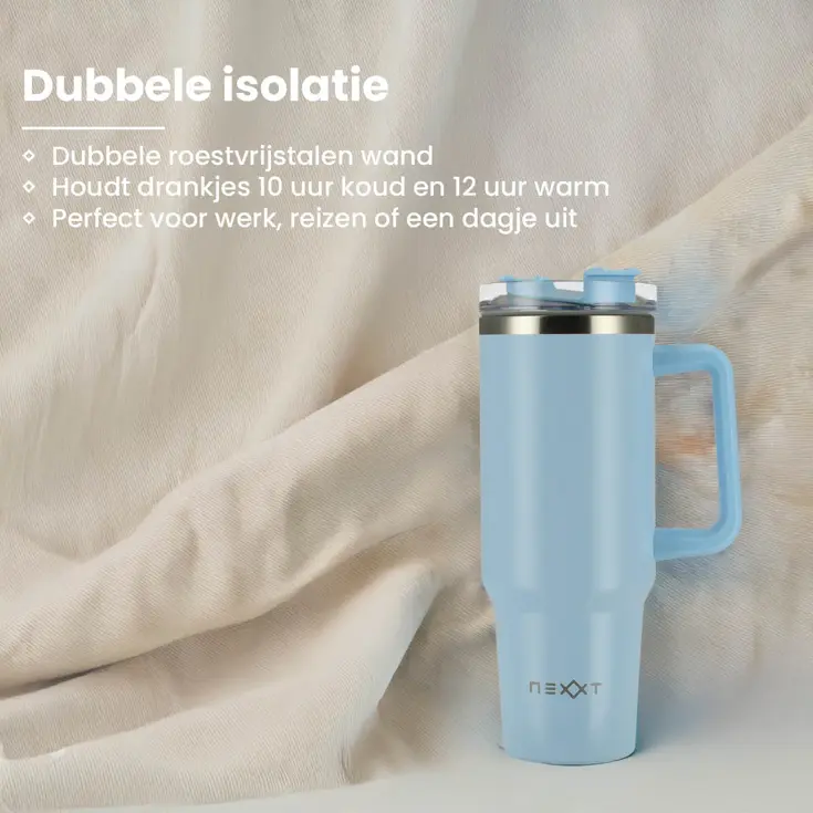 Nexxt Thermosbeker met Rietje - 1,2 Liter