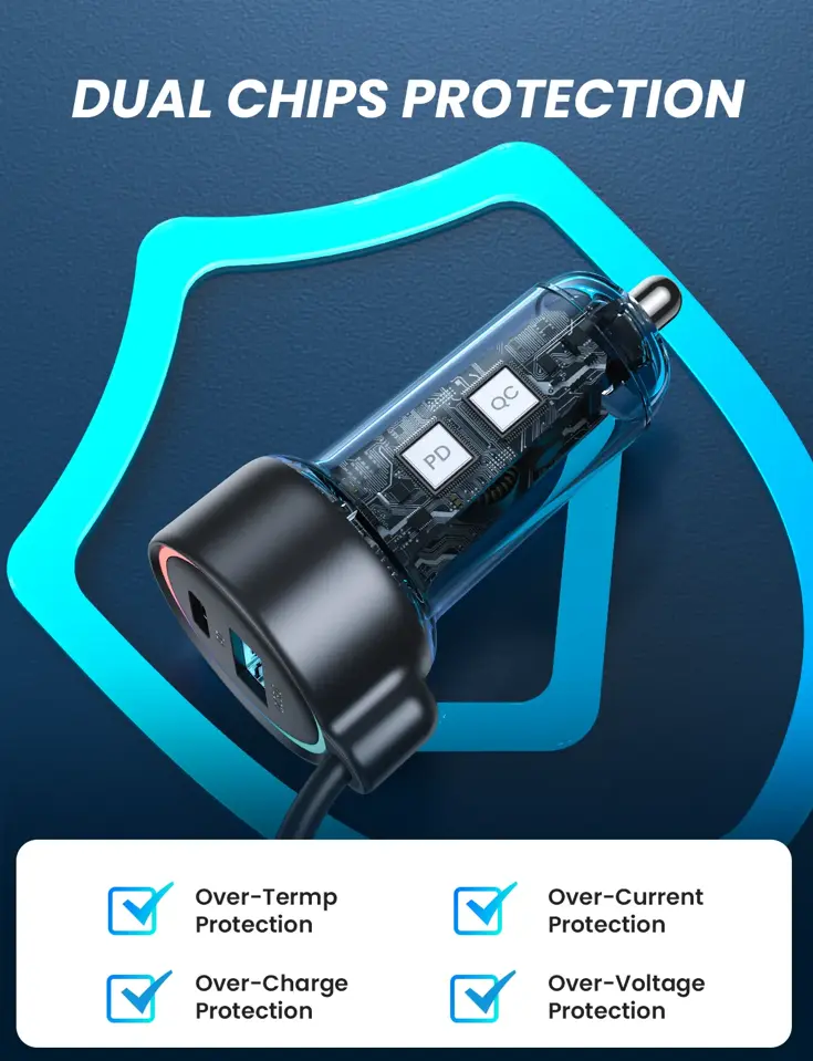 Bedrade Lightning Autolader - Zwart