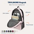 TRVLMORE Rugtas - 36L - 17,3Inch