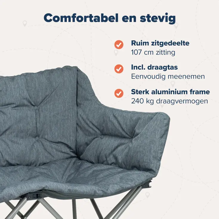 Campingstoel – 2-persoons