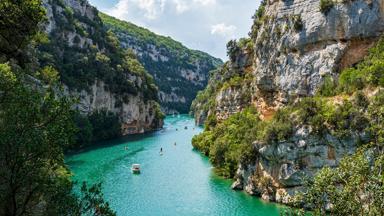 View of the Gorges-basses of the Verdon river in Provence