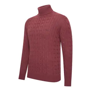 Heren Aosta Cable Pullover Cappuccino Italia
