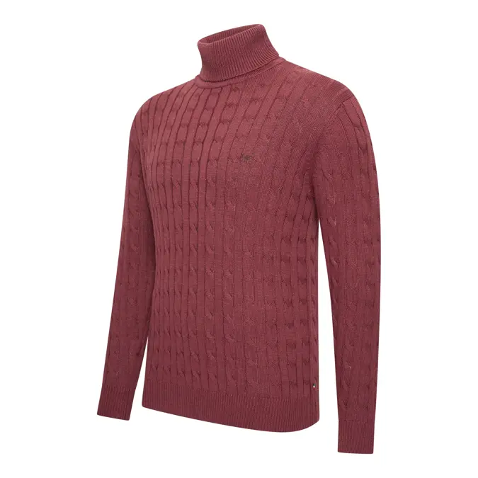 Heren Aosta Cable Pullover Cappuccino Italia