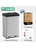 Avalo Prullenbak 2x30L - RVS