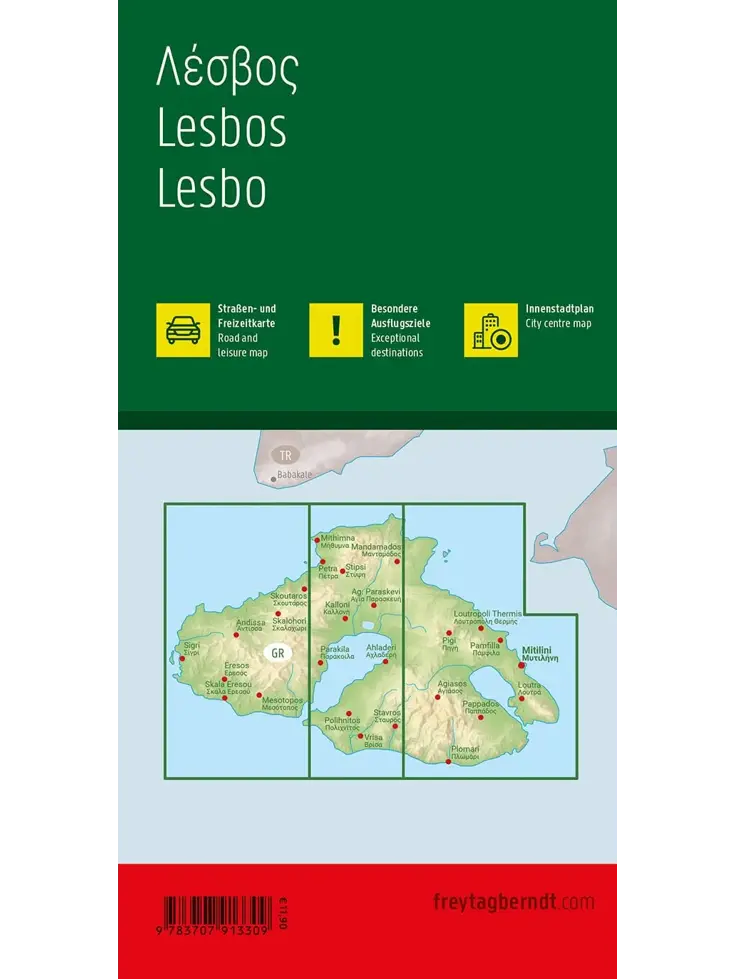 Wegenkaart Lesbos