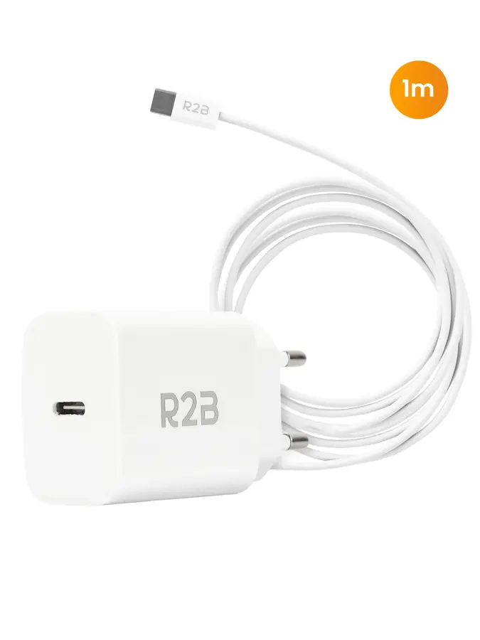 R2B USB-C Kabel 1 meter met USB-C Adapter