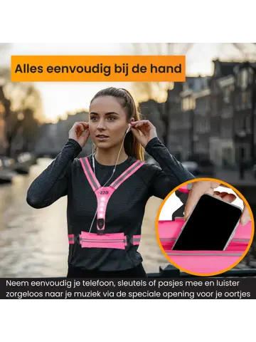 Hardloopvest met Opbergvak oplaadbaar